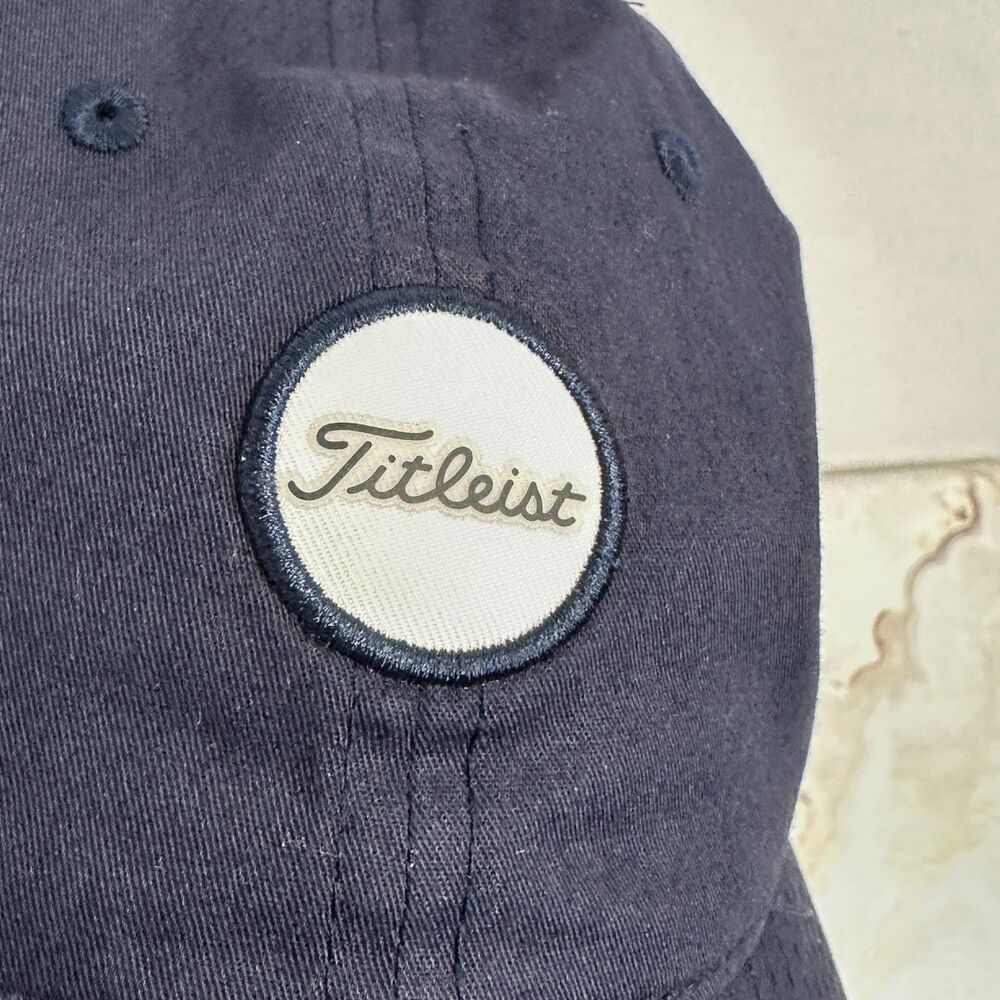 Titleist Golf Ball Logo Adjustable Dad‎ Hat Navy One Size - Picture 5 of 9